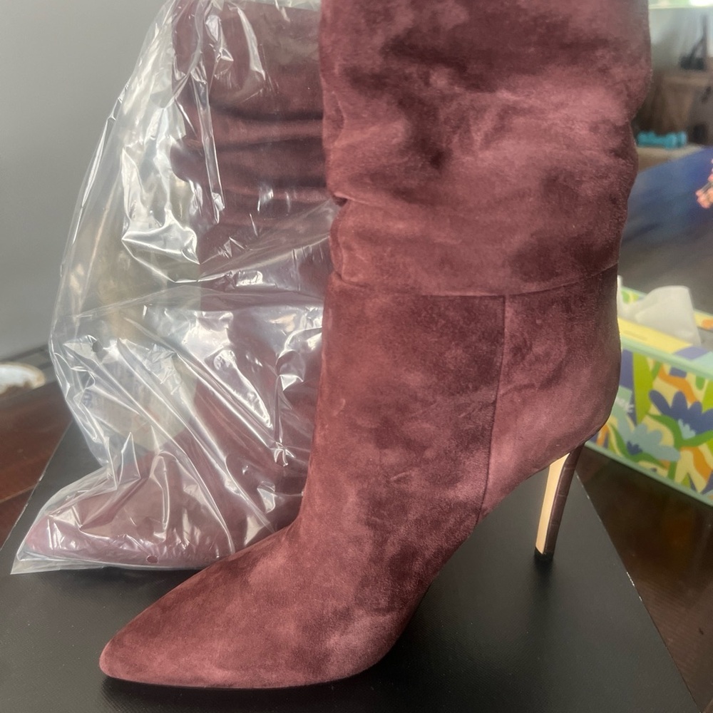 Marc fisher suede high heel boots - brand new - size 8